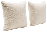 Set of (2) 16 Square Accent Pillows in Bone Boucle Textured Fabric by By Diamond Sofa